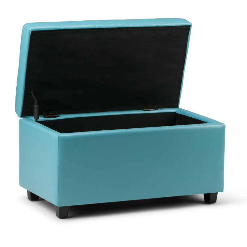 Banc repose-pieds avec rangement caché Cosmopolitan, Bleu