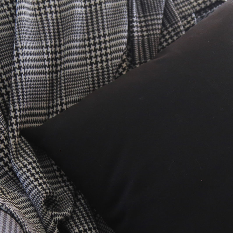 Housse et insert de coussin intérieur / extérieur Calvy, Noir