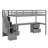 Loft Bed Frame With Built-In Desk And Double Storage Drawers-1158976905