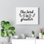 The Lord Is Greater 1 Piece Wrapped Canvas Wall Art-1536898979