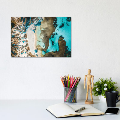 Rottnest Island Beach Aerial by James Vodicka - Wrapped Canvas Gallery-Wrapped Canvas Giclée