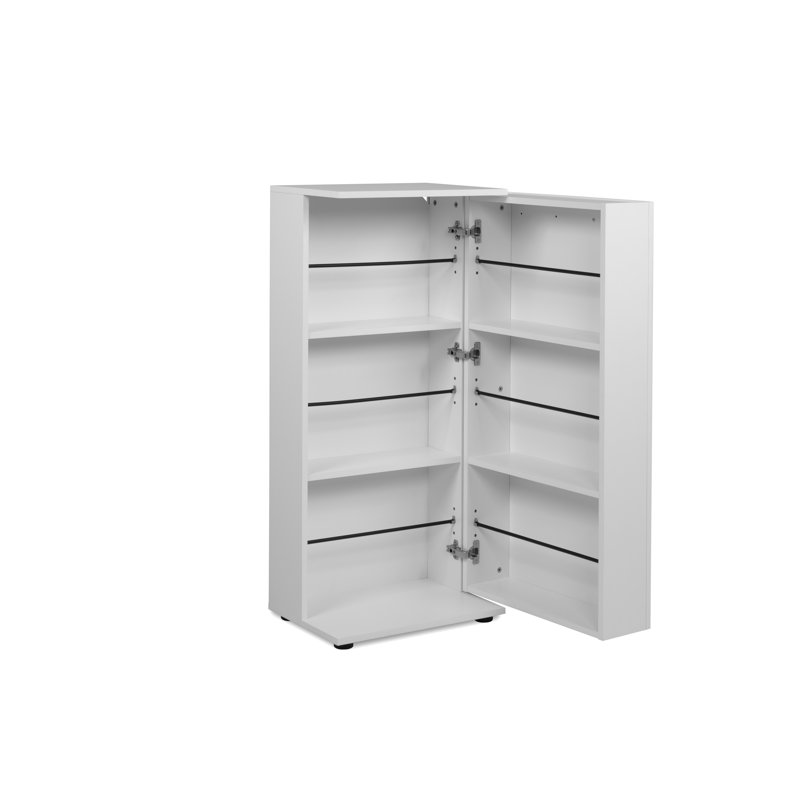 12 Pair Shoe Storage Cabinet, White