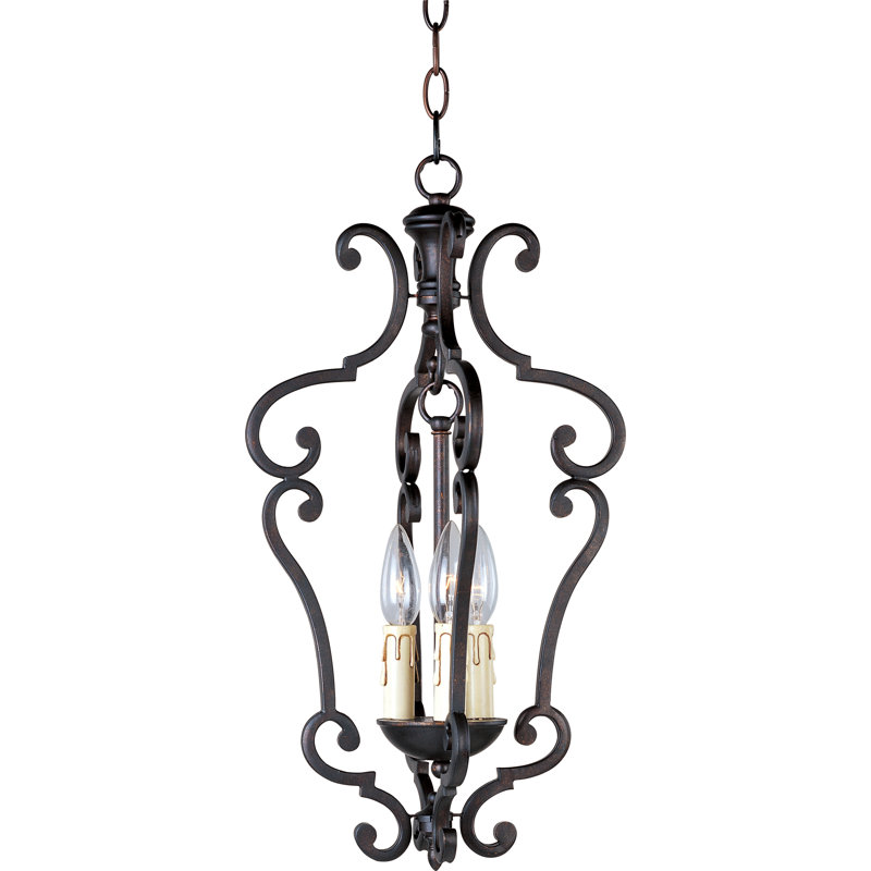 Luminaire suspendu géométrique 3 lumières lanterne Griego