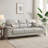 88.75 " Faux Leather Sofa