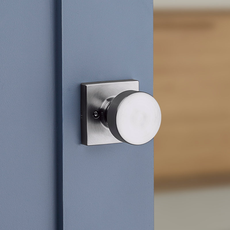 Pismo Square Half-Dummy Knob, Satin Chrome