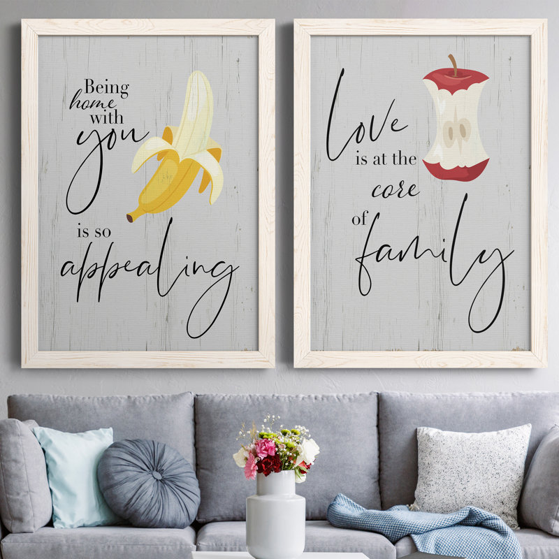 " So Appealing " 2 - Pieces, Beige Framed, 31.5" H x 47" W x 1.5" D