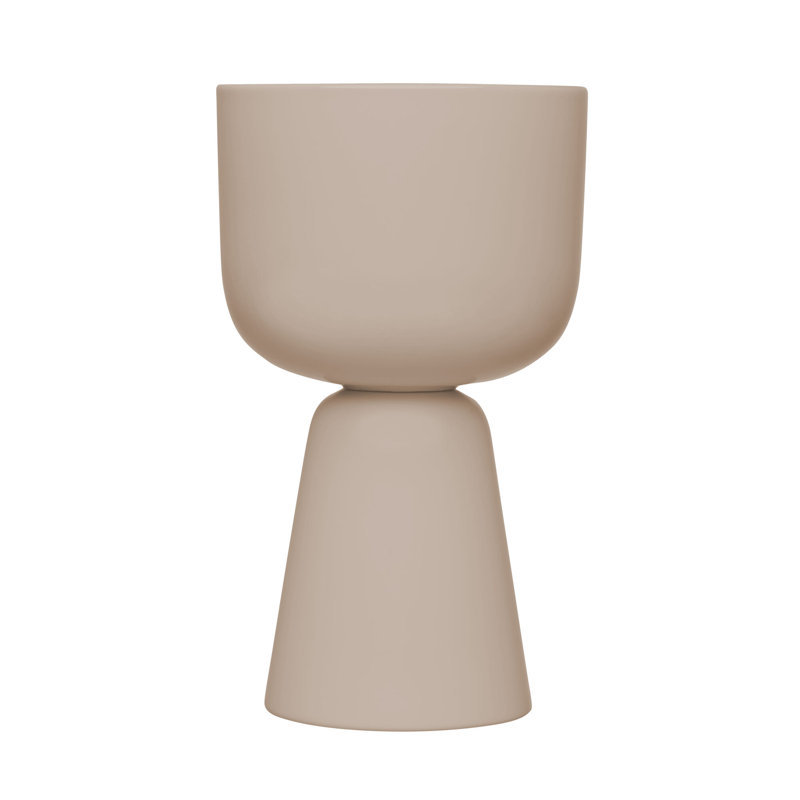 Iittala Nappula Porcelain Urn Planter, 10" H x 6" W x 6" D, Beige