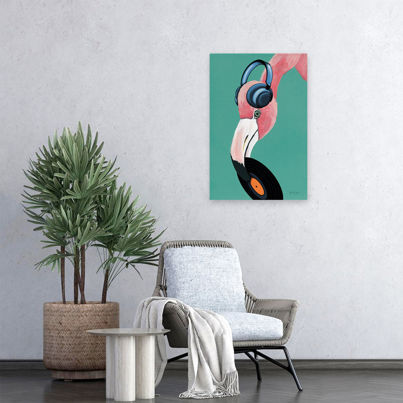 Art sauvage et flamants noirs - oiseaux sauvages, H 24 po x l 16 po