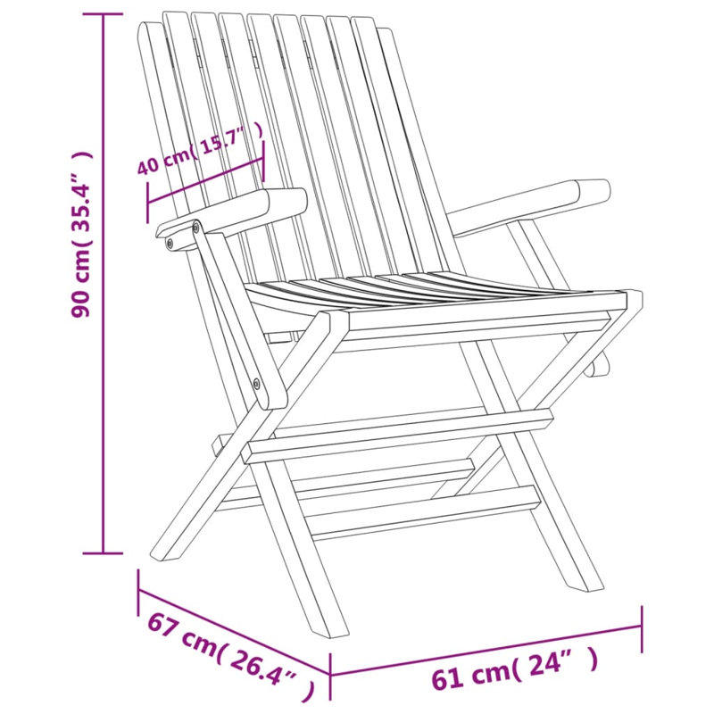 Kincheloe Folding Patio Dining Armchair