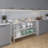 Stainless Steel Prep Table with 1.5" Backsplash and 2 Undershelves-90296792