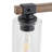 3-Light Bulbs Elegant Wood-Grain Style Bubble Glass Vanity Light