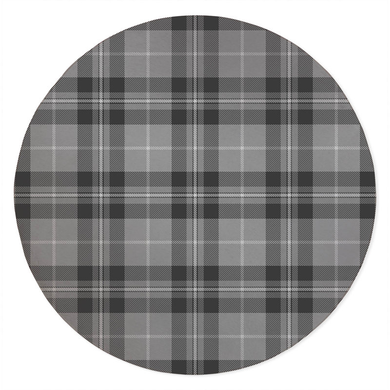 Tapis d'extérieur antidérapant Tartan Block, Rond 5 pi