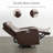 33.9" W Top Grain Leather Swivel Glider Dual-Power Recliner-117480053