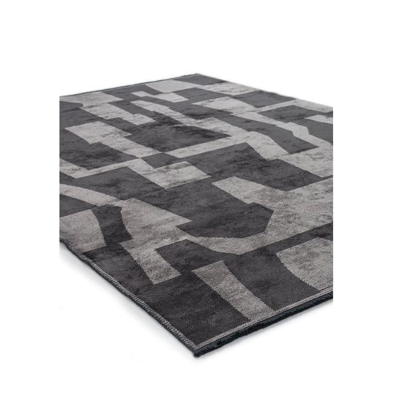 Rapture Abstract Area Rug in Brown, Rectangle 7'10" x 11'2"