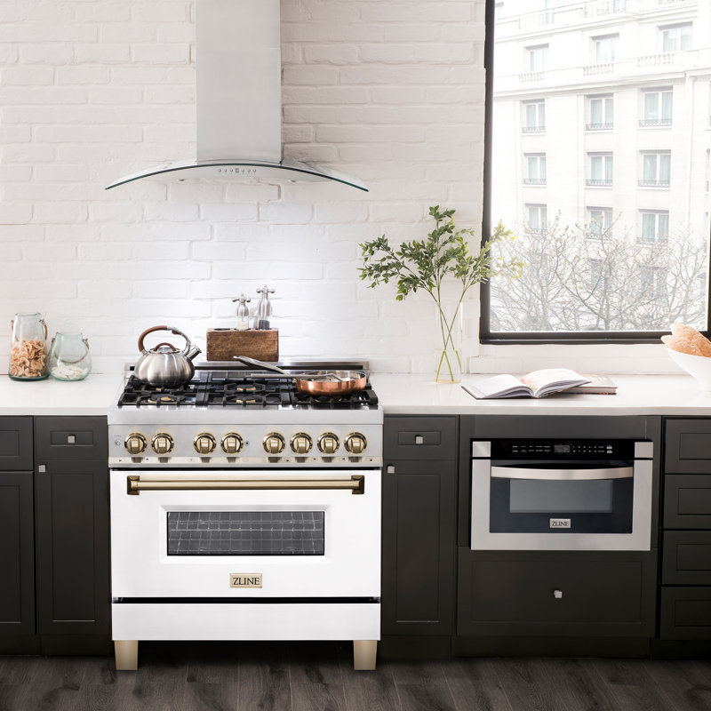 ZLINE Autograph 36" Legacy Dual Fuel Range w/ 6 Burners, Champagne Bronze Stainless Steel 