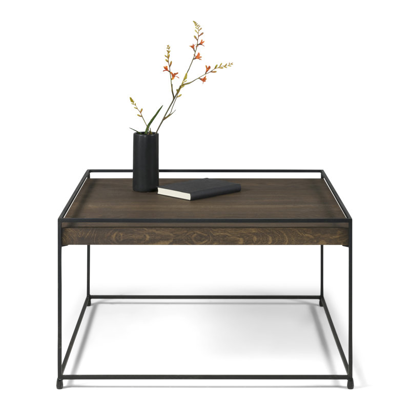 Lanette Four Leg Coffee Table, Walnut, 46cm H x 80cm W x 80cm D