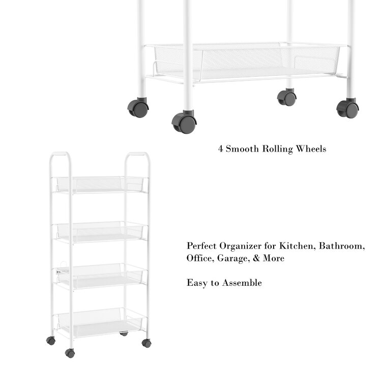 Anouar 17.25'' W Shelving Unit with Wheels