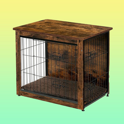 Wooden Dog Crate With Double Doors