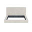 Grand lit tapissier en sherpa blanc cassé avec coussin de lit sans nuage (sans cadre intérieur inclus)