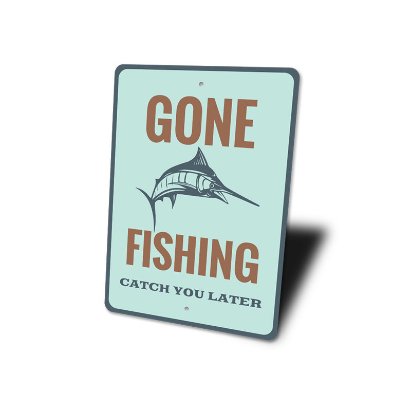 Enseigne en aluminium «Catch You tard», H 14 po x l 10 po x P 0,04 po