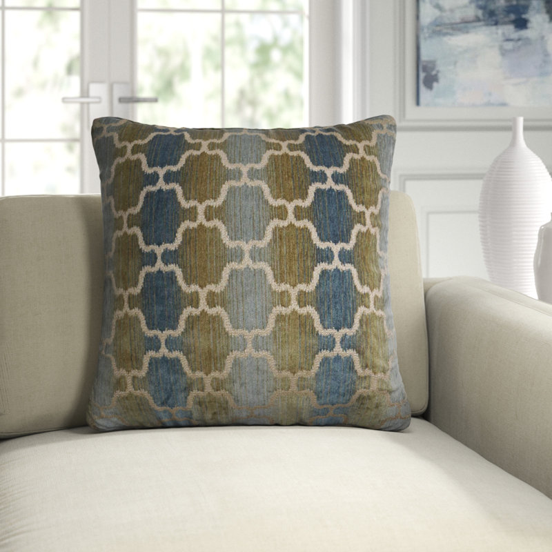 Vendura Pillow Cover & Insert, Aqua, Square 20"