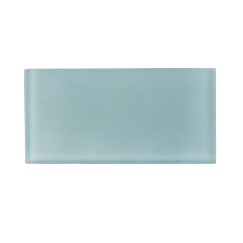 3"X 6" Matte Finished Glass Subway Tile, Glacier Gray