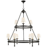 Chapman & Myers Classic Two-Tier Ring Chandelier