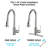 Stainless Steel Pull Down Kitchen Faucet With Soap Dispenser In Brushed Nickel - Scratch & Rust , 360 Swivel Spout, Powerful Spray, 1.8Gpm Flow Rate To Scratches, Rust, And Spots, Head-1099906720