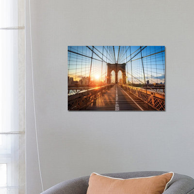 Brooklyn Bridge In New York City by Jan Becke - Wrapped Canvas Gallery-Wrapped Canvas Giclée