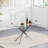 51" Glass Dining Table Set for 4, Modern Dining Room Table Set for 4, X-Shape Pedestal Glass Table with 4pcs Dining Chairs, 5 Piece Dining Set for Dining Living Room-114316193-114316195