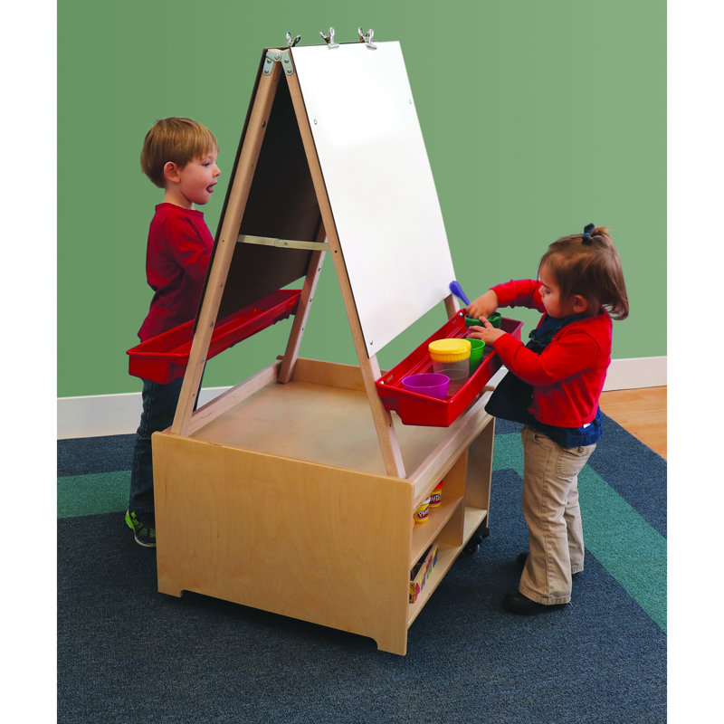 Tableau blanc sur pied mobile, 52 po x 24,5 po