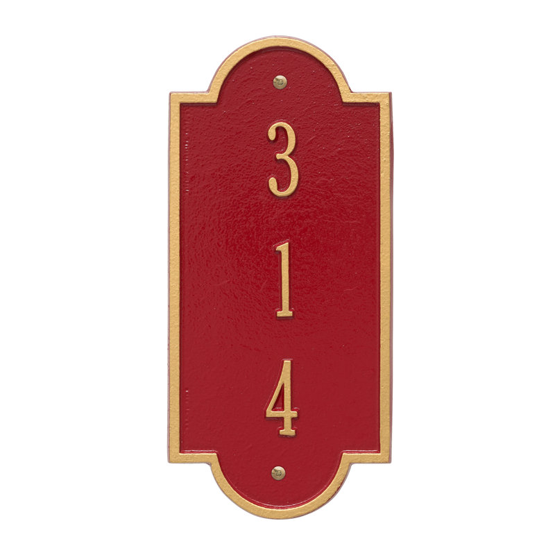 Petite plaque d'adresse murale personnalisée sur 3 lignes Hagen