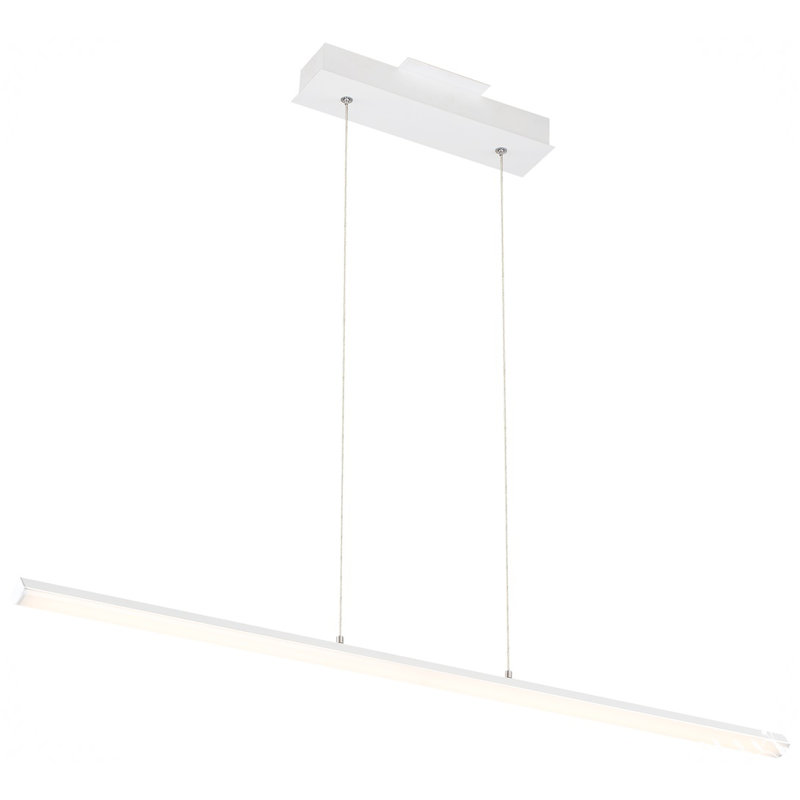 Luminaire suspendu linéaire à DEL Ahleeyah, Blanc mat