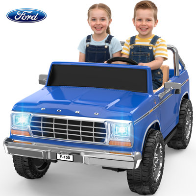 DEARAUTO Licensed 1973 Ford F-150 24V 2 Seater Ride On Car for Kids, Electric Ride On Toys with Parent Remote Control, 400W Powerful Wheel, LED Lights, Music Player, Ages 3-8