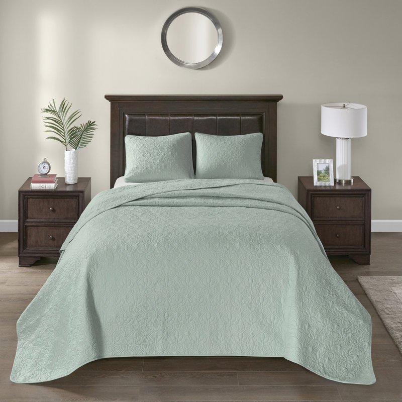 Reversible Bedspread In Twin Size - Prewashed Cotton Filling For A Restful Slumber, Oversized To Provide Flawless Cover, Includes And 2 Shams  1 Bed Comfortable Pre-Washed Interior, Matching Twin ,