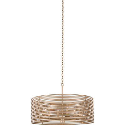 Lustre doré moderne 6 lumières Emery Kalco