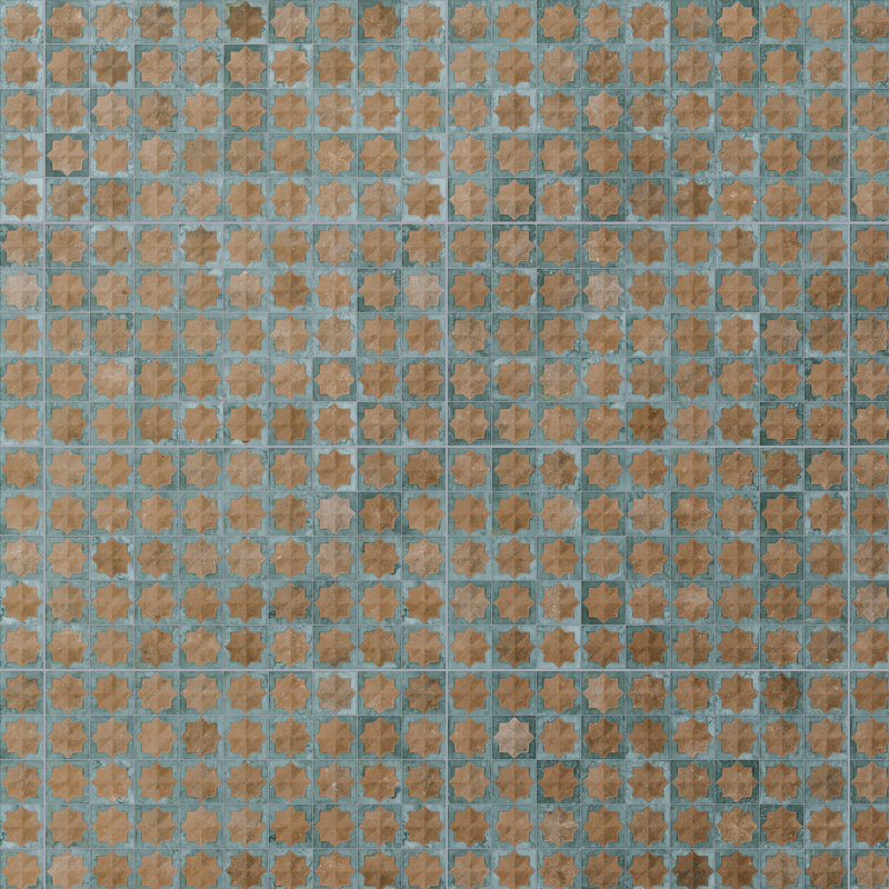 Tetuan Astre 12.13 in. x 21.88 in. Glazed Porcelain Tile, Brown/Blue