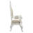 ACME Vanaheim Arm Chair (Set-2), Beige Synthetic Leather & Antique White Finish