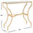 Naida 40'' Glass Top Console Table