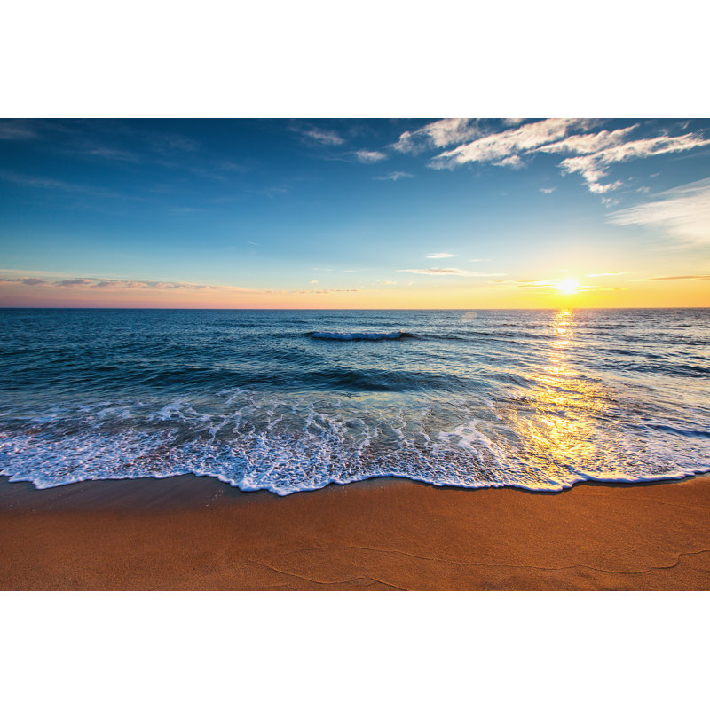 Beautiful Sunrise Over The Sea by Valio84Sl - Wrapped Canvas Print, 30.48cm H x 45.72cm W