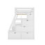 Lit mezzanine simple avec 7 tiroirs, 2 tablettes et un bureau-118007972