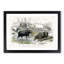Hippopotamus and Rhinoceros by Oliver Goldsmith - Picture Frame Painting Print-55579972-55579969