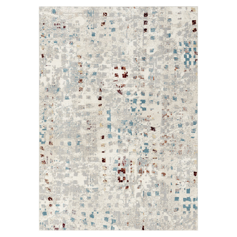 Tapis ivoire Pedaias Patchwork, Rectangle 6 pi 6 po x 9 pi 2 po