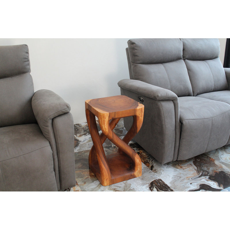 Table de bout Calaysia, Bois rouge, H 23 po x l 14 po x P 14 po