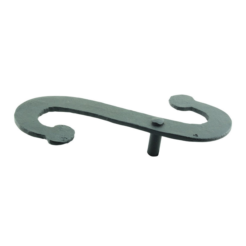 Black Wrought Iron S-Shaped Shutter Dogs Pack of 4