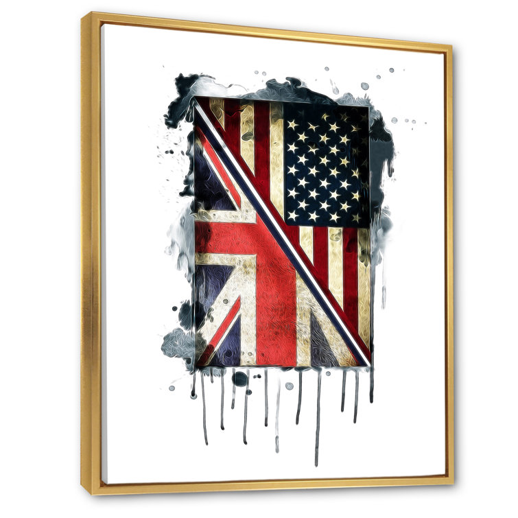 17 Stories Vintage British And American Flag 