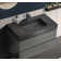 Wall-Mounted Single Bathroom Vanity with Quartz Top with Overflow