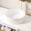 Meuble-lavabo flottant de 48 pouces avec portes cannelées blanches et plateau en pierre frittée en marbre