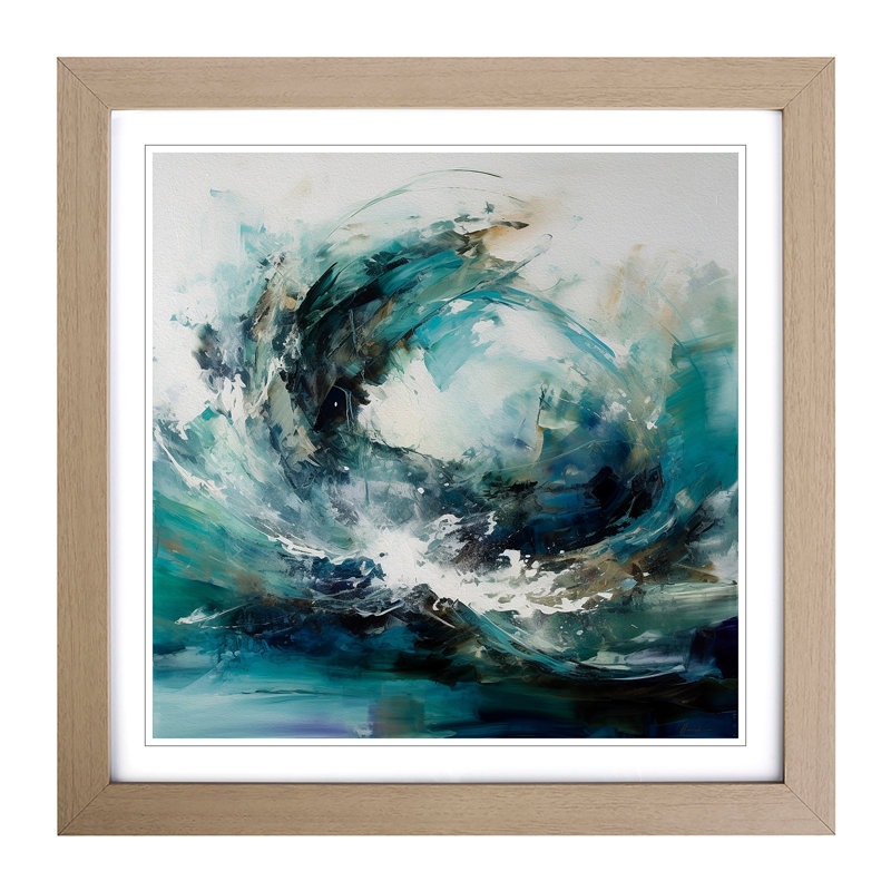 OceanNo.2 - Framed Print, Oak