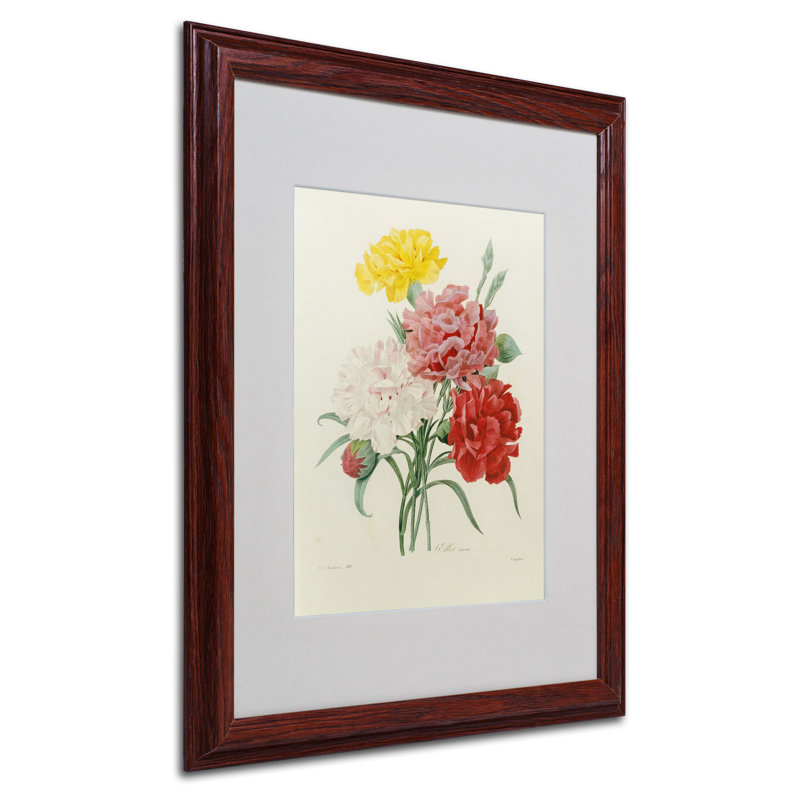 « oeillets from choix », reproduction sur toile encadrée, H 20 po x l 16 po x P 0,5 po, Brun